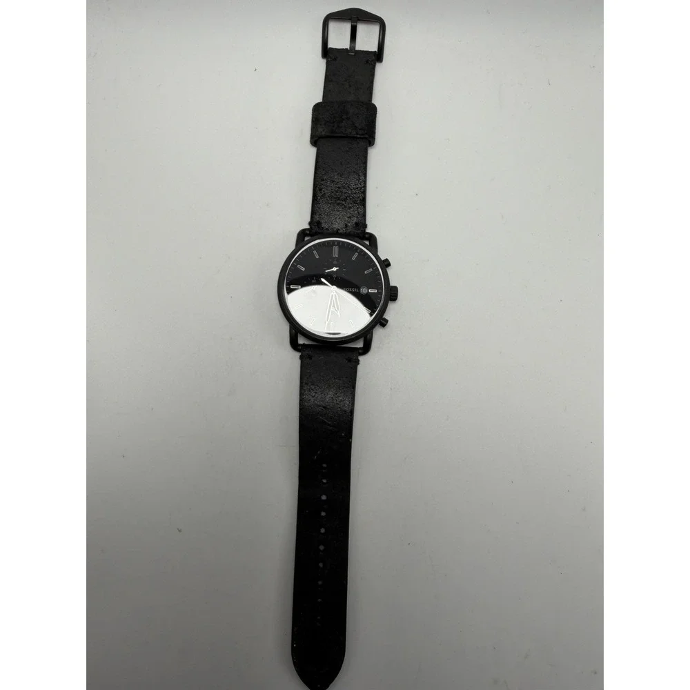 Fossil FS5504 New Battery Commuter Mens Chronograph Watch 42MM 8.5